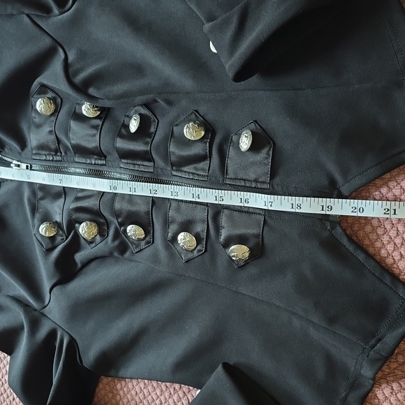 Women Victorian Gothic Steampunk Ringmaster Jacket Military Blazer Circus - Picture 7 of 13